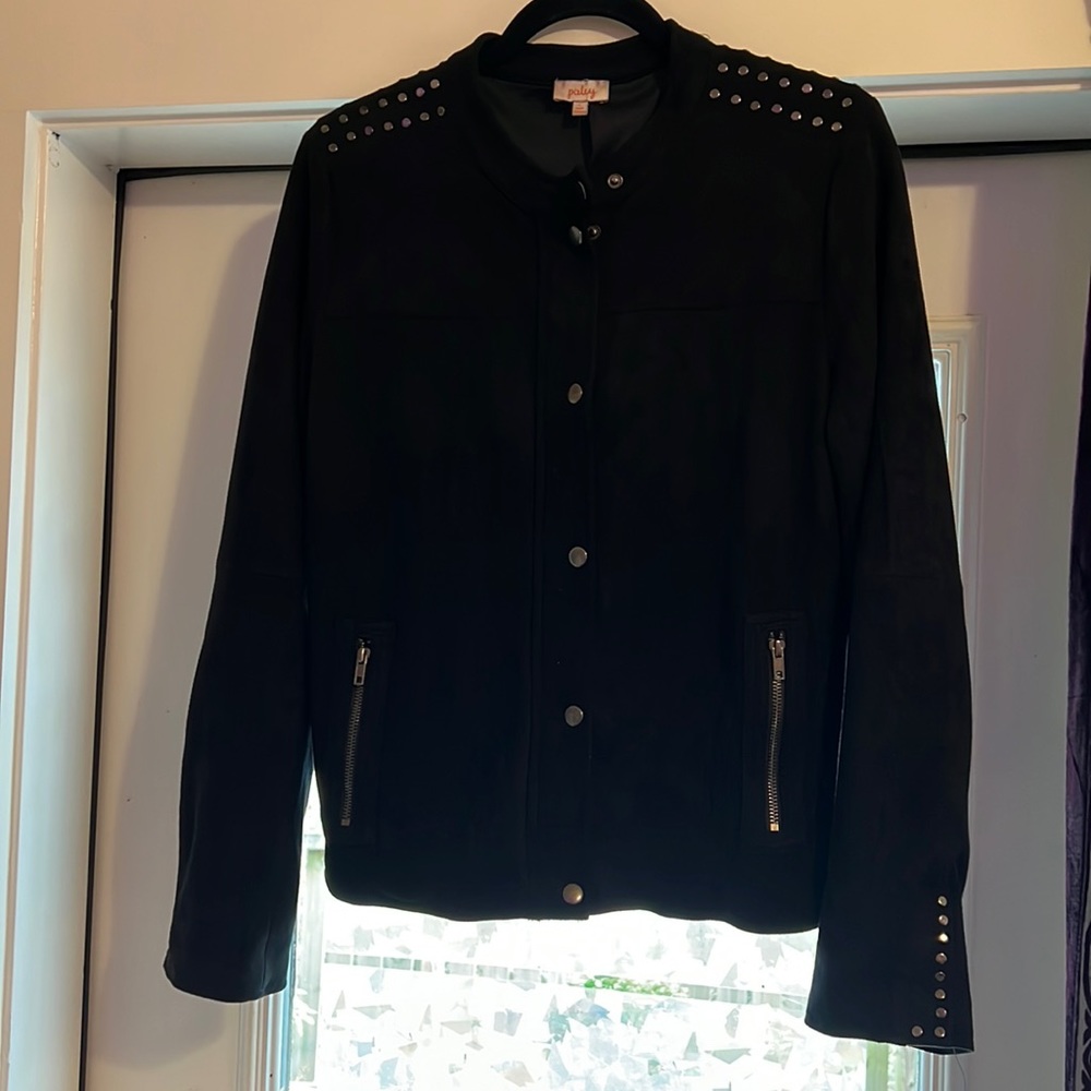 Pixley black faux suede jacket